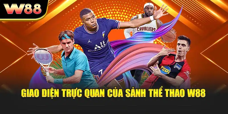 Giao diện trực quan của sảnh thể thao W88