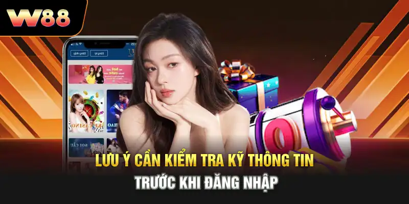 Lưu ý cần kiểm tra kỹ thông tin trước khi đăng nhập 